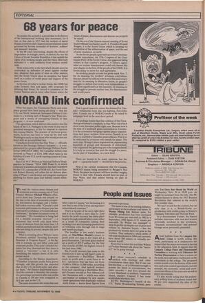   The Pacific Tribune - Wednesday, November 13, 1985   , page 4