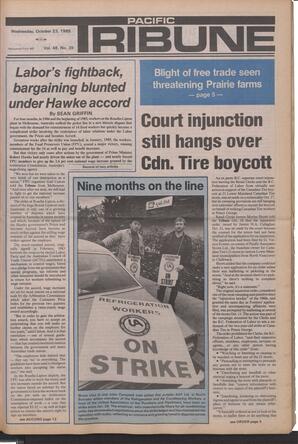  The Pacific Tribune - Wednesday, October 23, 1985   , page 1