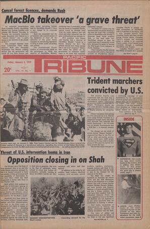   The Pacific Tribune - Friday, January 5, 1979   , page 1