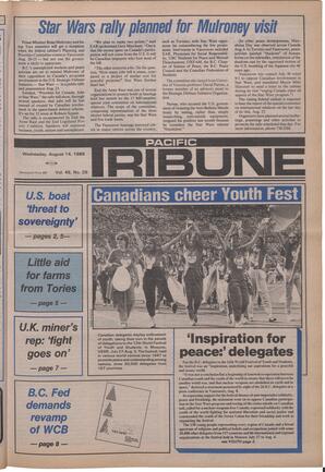   The Pacific Tribune - Wednesday, August 14, 1985   , page 1