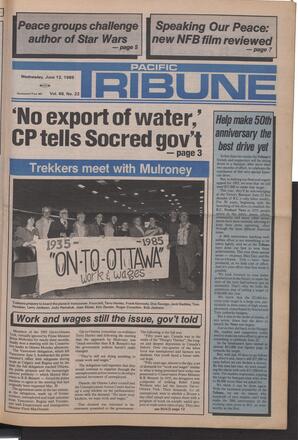   The Pacific Tribune - Wednesday, June 12, 1985   , page 1