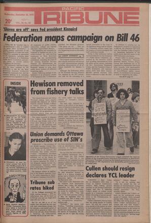   The Pacific Tribune - Wednesday, December 20, 1978   , page 1