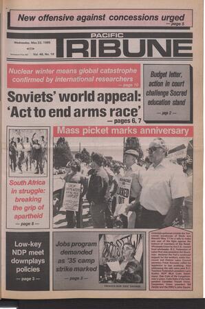   The Pacific Tribune - Wednesday, May 22, 1985   , page 1