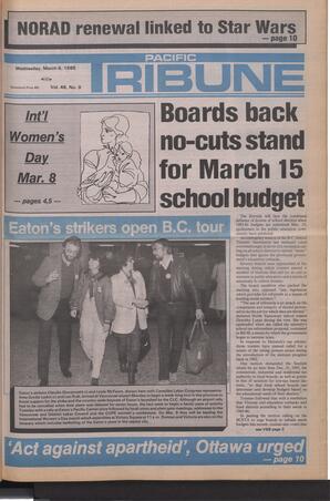   The Pacific Tribune - Wednesday, March 6, 1985   , page 1