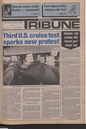   The Pacific Tribune - Wednesday, February 20, 1985   , page 1