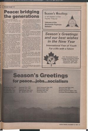   The Pacific Tribune - Wednesday, December 19, 1984   , page 15