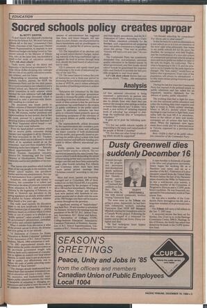   The Pacific Tribune - Wednesday, December 19, 1984   , page 3