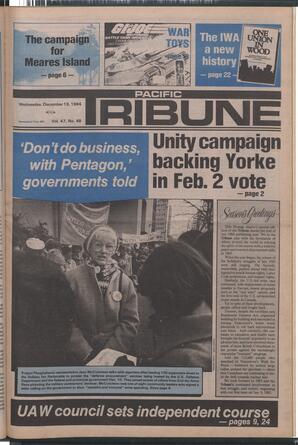   The Pacific Tribune - Wednesday, December 19, 1984   , page 1