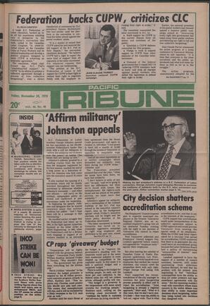   The Pacific Tribune - Friday, November 24, 1978   , page 1