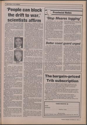   The Pacific Tribune - Wednesday, October 24, 1984   , page 3