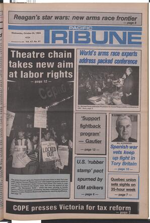   The Pacific Tribune - Wednesday, October 24, 1984   , page 1