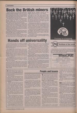   The Pacific Tribune - Wednesday, September 26, 1984   , page 4