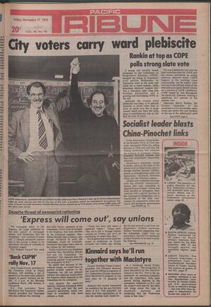   The Pacific Tribune - Friday, November 17, 1978   , page 1