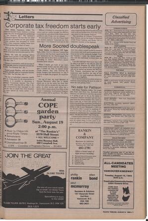   The Pacific Tribune - Wednesday, August 8, 1984   , page 7