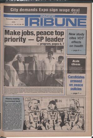   The Pacific Tribune - Wednesday, August 1, 1984   , page 1