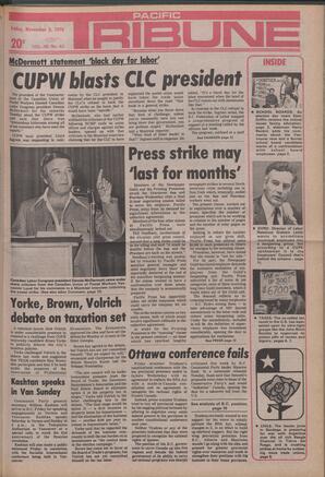   The Pacific Tribune - Friday, November 3, 1978   , page 1