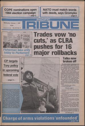   The Pacific Tribune - Wednesday, February 1, 1984   , page 1