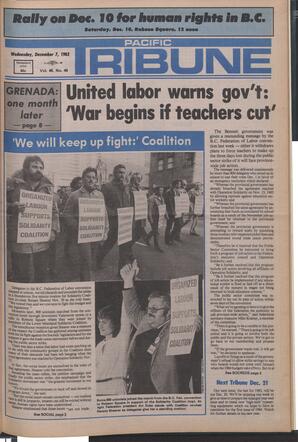   The Pacific Tribune - Wednesday, December 7, 1983   , page 1