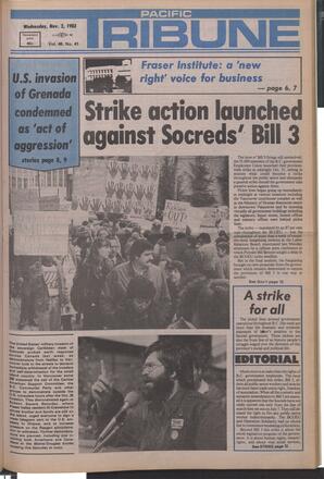   The Pacific Tribune - Wednesday, November 2, 1983   , page 1