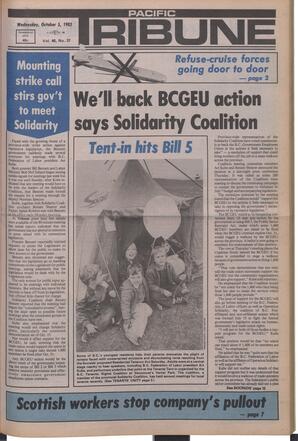   The Pacific Tribune - Wednesday, October 5, 1983   , page 1