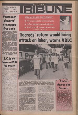   The Pacific Tribune - Friday, April 22, 1983   , page 1