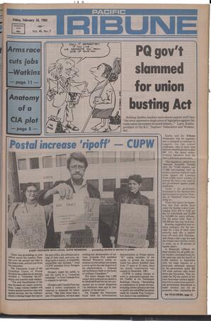   The Pacific Tribune - Friday, February 18, 1983   , page 1