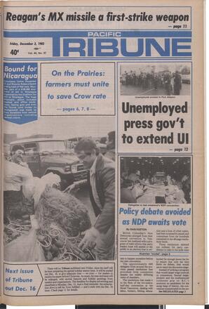   The Pacific Tribune - Friday, December 3, 1982   , page 1
