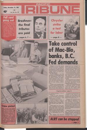   The Pacific Tribune - Friday, November 19, 1982   , page 1
