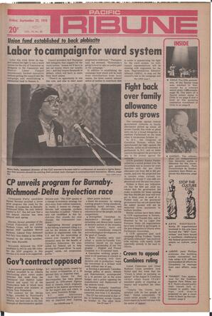   The Pacific Tribune - Friday, September 22, 1978   , page 1
