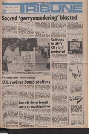   The Pacific Tribune - Friday, June 30, 1978   , page 1