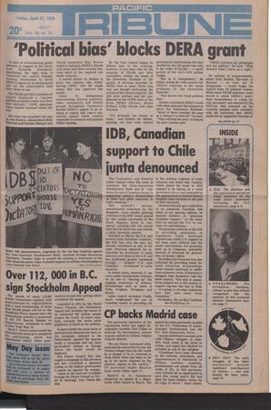   The Pacific Tribune - Friday, April 21, 1978   , page 1