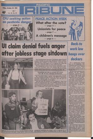   The Pacific Tribune - Friday, October 29, 1982   , page 1