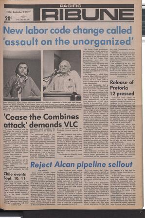   The Pacific Tribune - Friday, September 9, 1977   , page 1