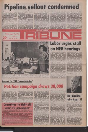   The Pacific Tribune - Friday, August 19, 1977   , page 1