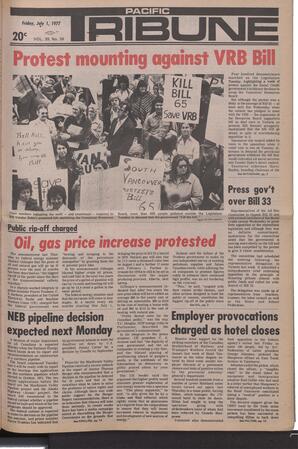   The Pacific Tribune - Friday, July 1, 1977   , page 1