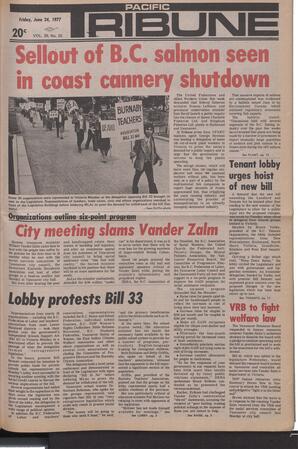   The Pacific Tribune - Friday, June 24, 1977   , page 1