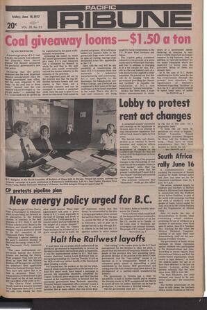   The Pacific Tribune - Friday, June 10, 1977   , page 1