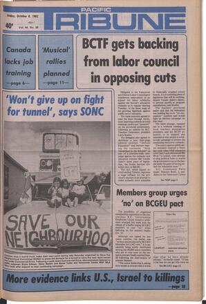   The Pacific Tribune - Friday, October 8, 1982   , page 1