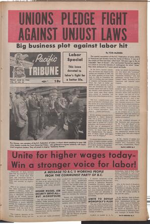   The Pacific Tribune - Friday, June 24, 1966   , page 1