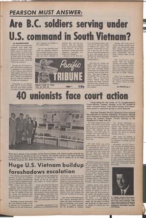   The Pacific Tribune - Friday, June 17, 1966   , page 1