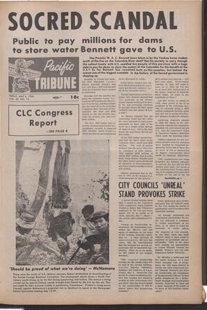   The Pacific Tribune - Friday, May 6, 1966   , page 1