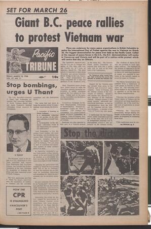   The Pacific Tribune - Friday, March 18, 1966   , page 1