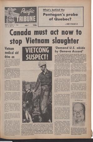   The Pacific Tribune - Friday, March 11, 1966   , page 1
