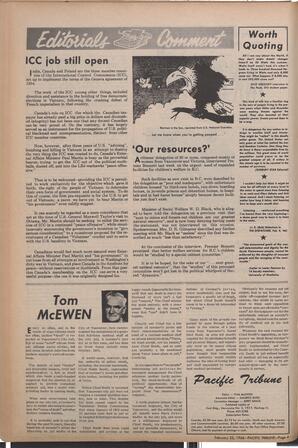  The Pacific Tribune - Friday, February 25, 1966   , page 4