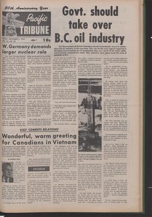   The Pacific Tribune - Friday, December 3, 1965   , page 1