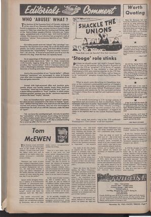   The Pacific Tribune - Friday, November 26, 1965   , page 4
