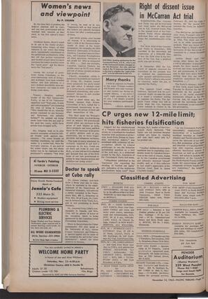   The Pacific Tribune - Friday, November 12, 1965   , page 10