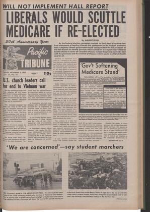   The Pacific Tribune - Friday, November 5, 1965   , page 1