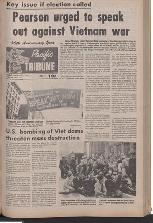   The Pacific Tribune - Friday, August 27, 1965   , page 1
