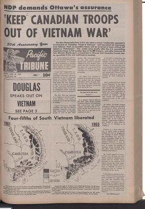   The Pacific Tribune - Friday, June 18, 1965   , page 1